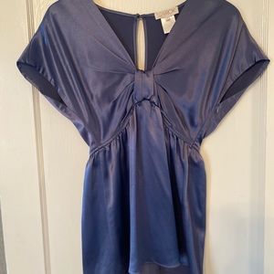 LaRok satin periwinkle party top